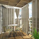 HIPPO 230 GSM Outdoor Sun Blocking Balcony Eyelet/Grommet Curtains Sun & UV Protection, Light Filtering 4.5FTX7.5FTDoor Curtain (Sahara-Sand)