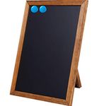 Small Chalkboard Signs with Stand – Deep Black, Slate Chalk-Board 11x14 | Magnetic, Non-Porous Surface with Rustic Pine Wood Frame | Tabletop Chalkboard Sign for Wedding/Kitchen Menu Board Easel