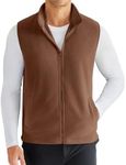 COOFANDY Men's Polar Fleece Vest Lightweight Sleeveless Zip Up Jacket Casual Outerwear Outdoor Golf Vests