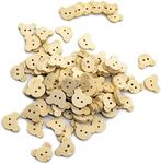 Bear Buttons,100 Wooden Buttons Baby Buttons for knitting Novelty Buttons for baby Clothes Kids Cardigan Buttons Craft Wooden Buttons for Sewing Craft Decorations etc