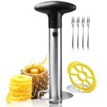 Guoxintech Pineapple Corer Slicer and Peeler Set, Stainless Steel Pineapple Cutter with Anti-Slip Handle, Upgraded Sharp Blade, Easy Clean and Dishwasher Safe Fruit Coring Tool for Kitchen Gadgets