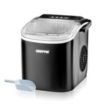 Geepas Ice Cube Maker, Produces 12kg Ice In 24 Hours, 9 Ice Cubes in 7 Mins | Compact Portable Countertop Ice Maker Machine with 1.2L Tank | Automatic & Silent Functioning | Scoop & Removable Basket