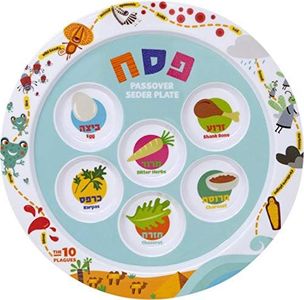 Children's Passover Melamine Seder Plate 10 Plagues Design 9" Seder Plate (Single)