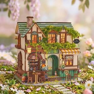 Lynnuo No Glue Needed DIY 3D Miniature House Kit for Adults