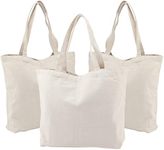 Large Blank Canvas Tote Bags, 3 Pcs Segarty 20x15 inch Tote Bag