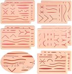 Threlaco 10 Pcs Suture Practice Pads 3 Layer Suture Pad Kit with Wounds Hard to Rip Tear or Break for Medical Vet Students Veterinarian Nurses Training Practice