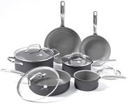 GreenPan CC000126-001 Chatham 10 Piece Cookware Set, Aluminium, Grey