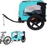 Dog Bike Trailer, Pet Dog Bike Trailer with 16 Inch Wheels & Foldable Frame, Pet Bike Trailer Dog Cart Up to 88lbs Weight Capacity for Small and Large Pets, Cargo Cycle Trailers with Non-Slip Floor