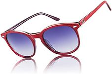 Duco Classic Round Sports Polarized UV400 Protection Sunglasses for Women 1230 (Red)