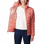 Columbia Womens Delta Ridge Down Hooded Jacket, Faded Peach, S