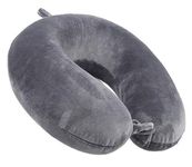 kierain Travel Pillow Memory Foam Neck Pillow for Travel Support Pillow Luxury Compact Lightweight Quick Pack for Camping Sleeping Rest Cushion (Gray)