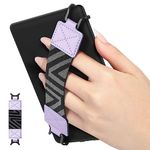 MoKo Security Hand-Strap for 6-8" Kindle eReaders Fire Tablet, Kindle/Kobo/Voyaga/Lenovo/Sony Kindle E-Book Tablet, High-Elasticity Versatile Hand Strap Lightweight Finger Grip Holder, Taro Purple