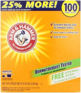 Arm & Hammer Laundry Detergent, Free of Perfume & Dyes, Powder, 100 Loads, 6.16 lb