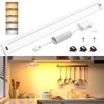 Under Cabinet Lighting,WOBANE 16.5 inch Under Counter Lights for Kitchen, Hand Wave Activated,Touchless for Kitchen Cabinet,Shelf, Under Desk,Color Tunable 2700K to 6000K,Dimmable,White Panel,1000LM