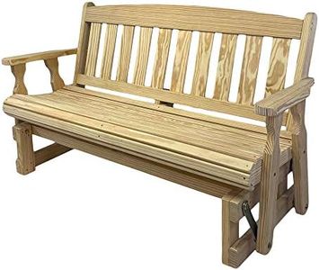Amish Casual Heavy Duty 800 Lb Mission Pressure Treated Porch Glider (4 Foot, Unfinished)