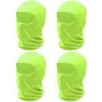 SHEVERCH 4 Pack Ski Mask for Men Women Balaclava Full Face Head Cover Skiing Motorcycle Football, 4pack-neon Green, One Size