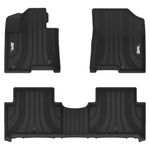 3W Floor Mats for Kia Sorento 2025 2024 2023 2022 2021 (Not for Hybrid) All Weather Protection Non-Silp Odorless TPE Automotive Full Set Floor Liners Custom Accessories Black 10+ Years Lifespan