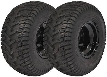 Marastar Turf Traction 18x8.50-8 Tire and Wheel Assembly for Golf Carts, 4-Bolt Wheel, All-Terrain - Set of 2