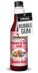 Syruvia Snow Cone Syrup 12.7oz - Bubble Gum Syrup For Shaved Ice, Snow Cones, Slushies, Italian Soda, Popsicles. Kosher, Dairy Free.