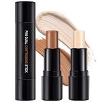 ONLYOILY Concealer,Concealer Contour Highlighter Stick Contour Stick, Highlight Stick,Professional Waterproof Concealer Contouring Pen,Double-End Make up Concealer Contouring Sticks Cream (01)