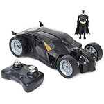 DC Comics, Batman Batmobile Remote Control Car, Easy to Drive with 4-inch Batman Figure, Kids Toys for Boys and Girls Ages 4 and Up