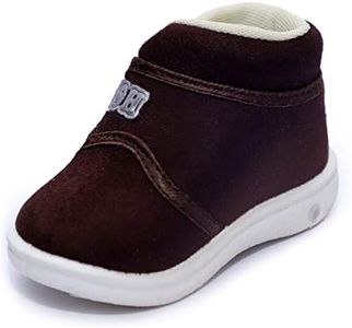 HOOH Kids Unisex Baby Shoes with Musical Sound Walking Shoes for Baby Boys and Baby Girls Upto 3 Years (Brown, UK Footwear Size System, Little Kid, Age Range, Medium, 2 Years, 2.5 Years)