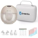 BRONTIX S1 Wearable Breast Pump Electrical | Hands Free Electric Breastfeeding Pump | 4 Modes & 9 Speed Levels | Electric Breast Pump for Feeding Mothers | Automatic (Single With Case, S1)