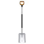 Fiskars shovel for lifting and moving bulk material and snow, length: 130 cm, reinforced boron steel blade, black/orange, Xact, 1066731