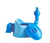 Zerya Potty Toilet Trainer Seat/Chair with Lid and High Back Support for Toddler Boys Girls (Age 7 Months to 3 Years) (Red) (Blue)