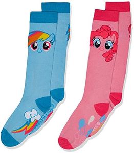 Hasbro girls My Little Pony 2 Pack Knee High Socks, Assorted, Shoe Size: 3-8