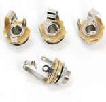 Ancable 4-Pack 1/4 Female Guitar Input Jack-6.35mm TS Mono Panel Mount Socket with Washer and Nut Solder Type