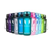 Super Sparrow Sports Water Bottle - 350ml - Non-Toxic BPA Free & Eco-Friendly Tritan Co-Polyester Plastic - For Running, Gym, Yoga, Outdoors and Camping