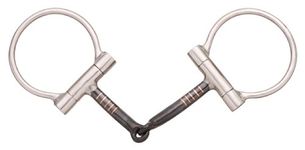 Tough 1 Stainless Steel Offset Dee with Sweet Iron Snaffle Mouth, 5-Inch