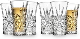 Godinger Silver Art Dublin 2 Oz. Leaded Crystal Vodka Shot Glasses Shooters, Set of 6