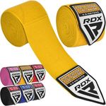 RDX Boxing Hand Wraps Inner Gloves, 4.5m Elasticated Thumb Loop Bandages, Men Women Under Mitts Straps Wrist Protection, Muay Thai MMA Kickboxing Martial Arts, Speed Bag Punching Training