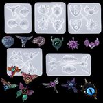 FineInno Devil Designs Resin Molds Dragonfly Butterfly Silicone Casting Molds Feather Cat Head Devil Eye Mold For Resin Jewelry Making DIY Craft (Devil Eye Mold)