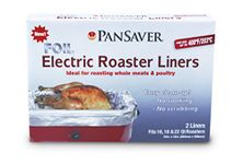 PanSaver Cooking Liners - Disposable Electric Roasting Pan Liners for Instant Cleanup with No Scrubbing - Foil, 2 Count