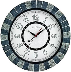 Bulova C3392 Outdoor Lighted Patio Clock | Weather-Resistant | Large Numerals | Elegant Finish | Outdoor | Battery Powered