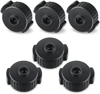 6pcs Quick Release Cymbal Nuts, 8mm Cymbal Mate Nut Black Plastic Cymbal Lock Nut for Percussion Drum Kit Jazz Drum Parts Accessories