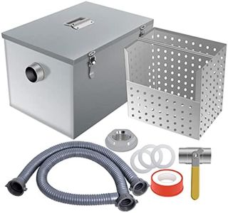 8 lbs Commercial Grease Trap for Home Restaurants Under Sink, Stainless Steel Interceptor