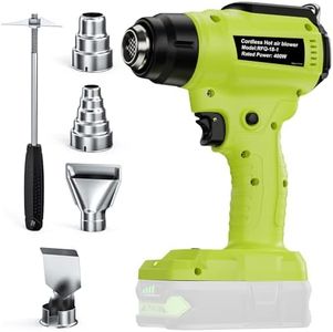 Heat Gun for Ryobi 18V ONE+ Battery (Tool Only), Cordless Hot Air Gun with 4 Nozzles, Battery Heat Gun for Welding, Bending Pipes, Colour Removal
