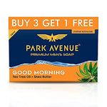 Park Avenue Premium Men’s Soap, Tea tree Oil+Shea Butter, 125g (BUY 3 GET 1)