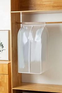 GQC Buste Copriabiti Antipolvere Trasparenti,in PEVA con Cerniera Lavabili, Copriabiti Impermeabile a Prova di Umidità e Polvere per Tute,Cappotti, Vestiti, Giacche e Piumini 50 * 60 * 90cm