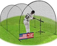 2025 Upgraded Baseball Batting Cages with Frame and Net for Backyard 20FTX12FTX8FT, Baseball Training Equipment Netting with PE Net