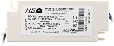 High Perfection LP1020-36-C0550 LED Driver, 120-277V to 550mA @ 18-36Vdc, 20W