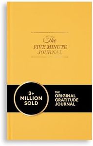Intelligent Change The Five Minute Journal, Original Daily Gratitude Journal 2024, Manifestation Journal for Mindfulness, Undated Daily Journal with Gold Foiling, Plastic-Free, Yellow