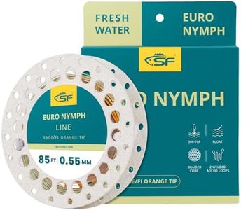 SF Soie de pêche à la Mouche Flottante Euro Nymph Level Line 85FT (0,55 mm) avec 2 Boucles soudées (25,9 m)