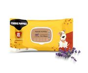 Foodie Puppies Biodegradable Wipes for Dogs and Cats - Lavender Scent, 100 PCS, (15cmx20cm) | Hypoallergenic, Alcohol-Free, Eco-Friendly | Odor Deodorizing, Eliminating and Neutralizing Grooming Wipes