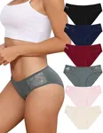 LEVAO Womens Cotton Bikini Panties Soft Stretch Ladies Panty Low Waist Multipack Stretch Cheeky Underwear S-2XL