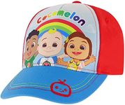 ABG Accessories Boys' Cocomelon and Blippi Toddler Baseball Cap, Features Jj, Totom and Yoyo, Kids Hat Size 2-4, Cocomelon Blue/Red, 2-4 Years